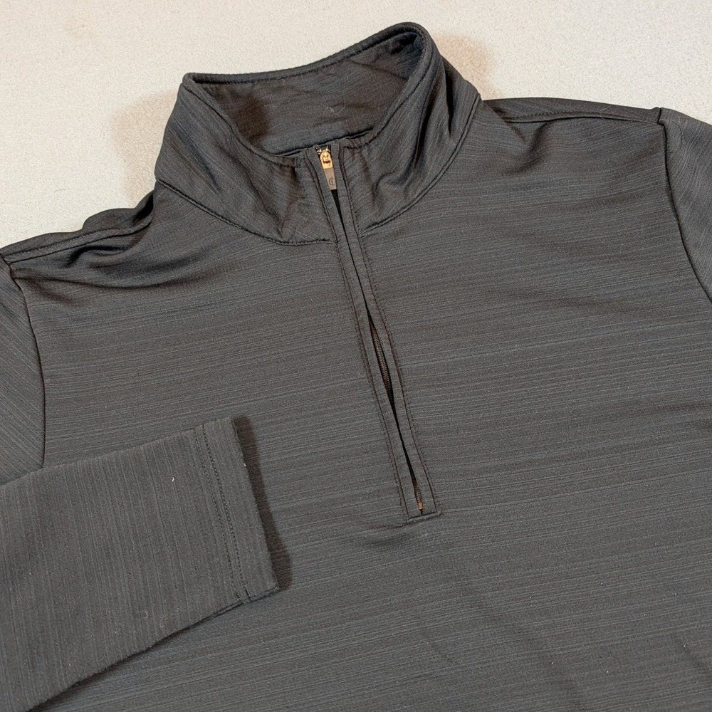Criquet Quarter Zip Pullover Mens‎ Medium Black Long Sleeve Mock Neck